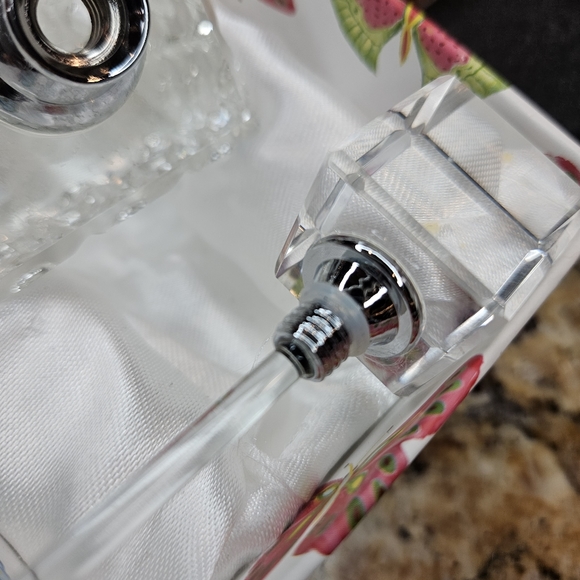 Oleg Cassini Crystal Perfume Bottle Twist Cap Stopper Parfum Refillable Reusable - Picture 9 of 16